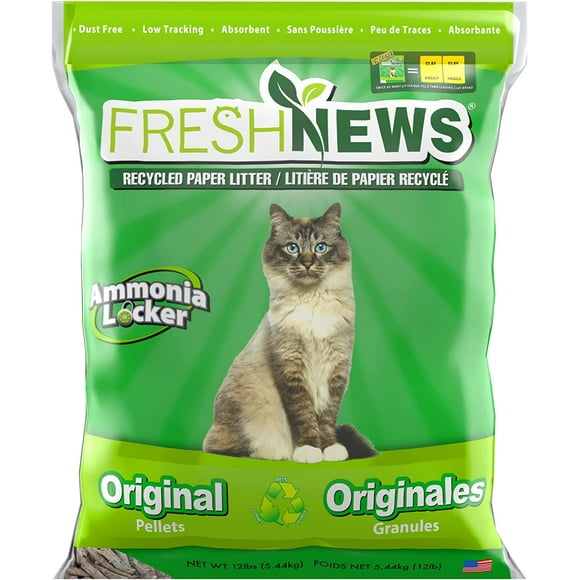 TRAHOO-Post Consumer Paper Pellet Cat Litter, 12-Pound