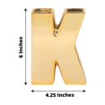 thumbnail image 5 of BalsaCircle 6" Gold K Metallic Letters Symbols Ceramic Flower Vase Centerpiece Wedding Party Events Decorations, 5 of 8