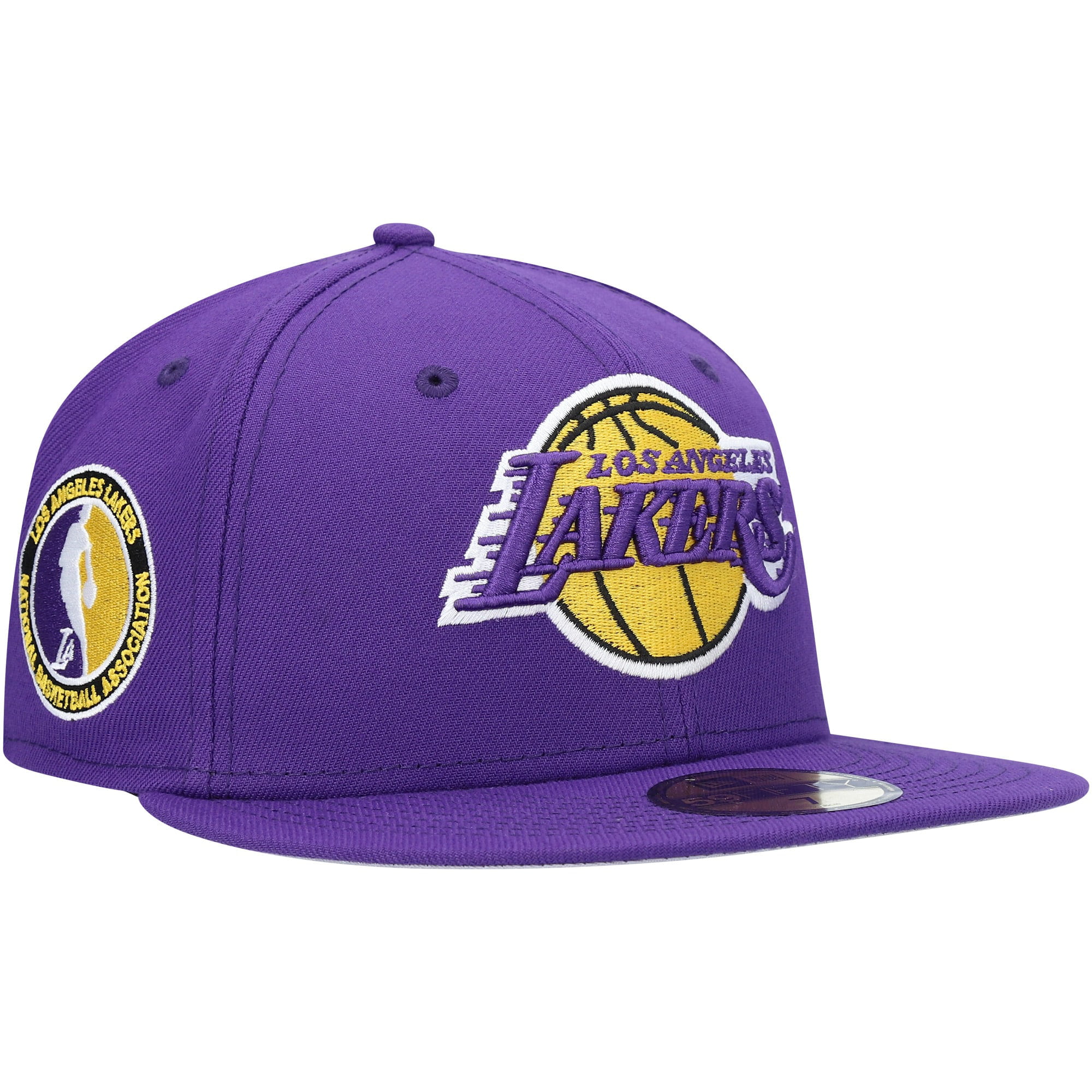 Purple New Era LA Lakers Team Tonal Knit Beanie Yellow 