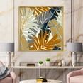 thumbnail image 2 of Designart 'Abstract Tropical Summer Banana Leaves and Palm Tree' Modern Framed Canvas Wall Art Print, 2 of 5