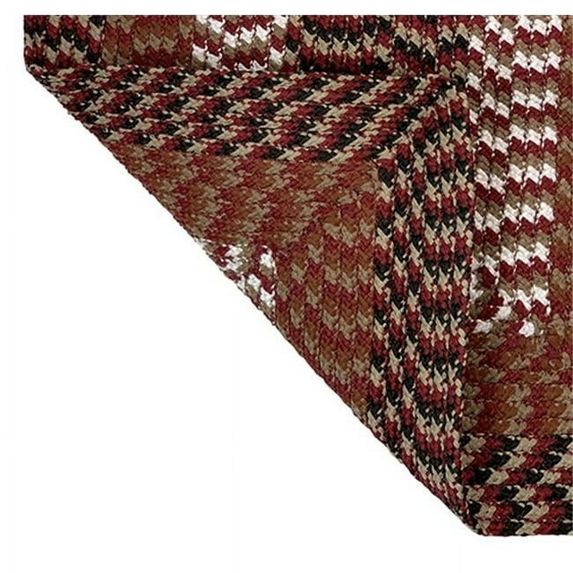 Better Trends BRAL8OCBU Better Trends Alpine Collection 100% Polypropylene 96' Octagonal Braided Rug in Burgundy