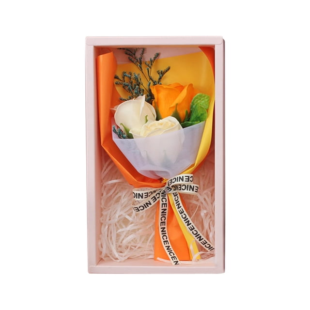 Ramo de flores para San Valentín, regalo para novia, ramo de rosas y jabón, caja de regalo, decoración de boda, regalo de acompañamiento.