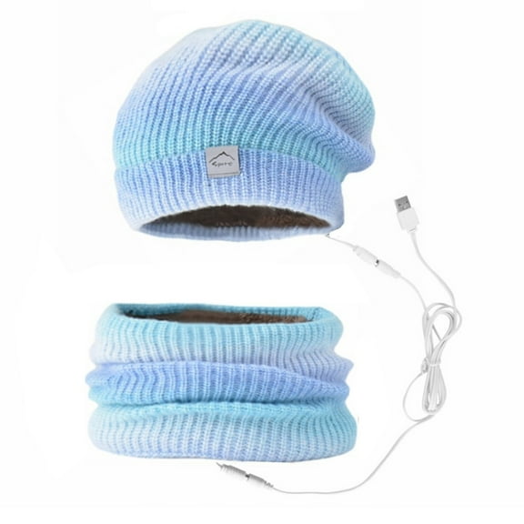 Usb Heated Hat Scarf Set Electric Warm Heated Hat Usb Heated Hat Scarf Heat Heat Neck Wrap