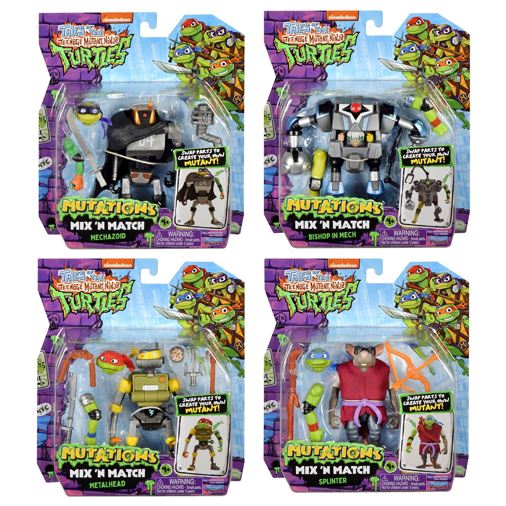 Teenage Mutant Ninja Turtles, Action Figure, Mix N Match Robots 4