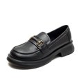thumbnail image 4 of Women's Soft Sole Slip-On Chunky Heel Loafer Leather Shoes, 4 of 7