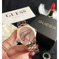 thumbnail image 2 of Guess Triangle Type Letter Quartz Ladies Steel Band Watch, 2 of 5
