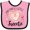 Pink and Black, variant on Inktastic Pop Pop's Little Sweetie with Pink Heart Cookie Boys or Girls Baby Bib