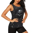 thumbnail image 2 of Fotbe Ornate Dark Skull Book Blusas Sin Mangas para Mujer – Estilo Casual, Corte Suelto, Slim-Fit, Cuello Redondo Deportivo, Tops de Verano para Gimnasio y Yoga-Large, 2 of 7