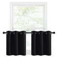 thumbnail image 6 of NICETOWN Black Short Blackout Curtains for Kitchen, Thermal Insulated Window Curtains Grommet Privacy Energy Saving Small Window Treatments, 42"x30", Set of 2, 6 of 7