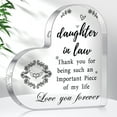 thumbnail image 6 of Cherished Gift For Daughter-In-Law - Elegant Acrylic Heart-Shaped Keepsake With Perfect For Birthdays Weddings Christmas New Year - A Loving Message Desk Decoration Daughter Gifts, 6 of 6