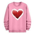 thumbnail image 7 of Feancey Valentine's Day Crewneck Sweatshirts for Men Tie Dye Heart Print Long Sleeve Shirt Loose Fit Casual Fleece Lined Sweatshirt Comfy Pullover Tops Pink M, 7 of 7
