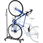 Sttoraboks Upright Bike Stand, Vertical & Horizontal Adjustable Height Bike Storage Rack for Apartment, Bicycle Floor Parking Rack for MTB Road Bikes Indoor Bike Storage - for Wheels Sizes up to 29