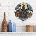 thumbnail image 3 of GZHJMY Snowy Village Round PVC Wall Clock, Battery Operated Silent Non Ticking Desk Clock for Home Bedroom Kitchen Office School Decor Wall Clock 9.9 Inch, 3 of 6