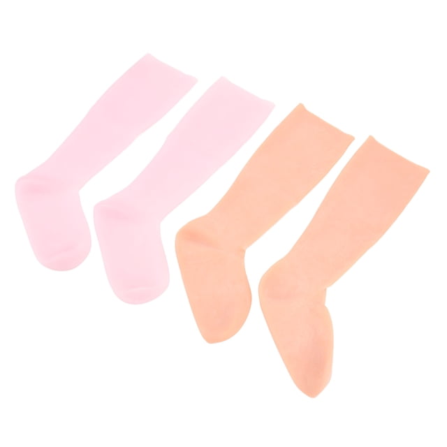 Calcetines Hidratantes Largos De Silicona, 2 Pares De Calcetines De Pedicura De Spa De Silicona Reutilizables, Cuidado De Pies Largos Lavables Para Pies Agrietados