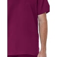 thumbnail image 2 of Maevn 5308 Mesh Panel 3-Pocket V-Neck Top Wine 2XL, 2 of 2