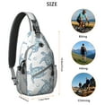 thumbnail image 4 of Fashionable Travel Sling Backpack Featuring Cartoon Seahorse, Starfish, Seashells, and Underwater Marine Life Patterns, Multi-Functional with Layered Storage for Outdoor Enthusiasts, 4 of 6