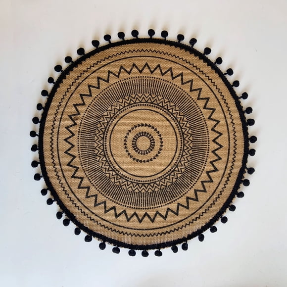 Nvzi Manteles individuales de algodón resistentes al calor,protectores de superficies,accesorios de decoración de cocina (juego de 6, tamaño 14,96 pulgadas, A09)