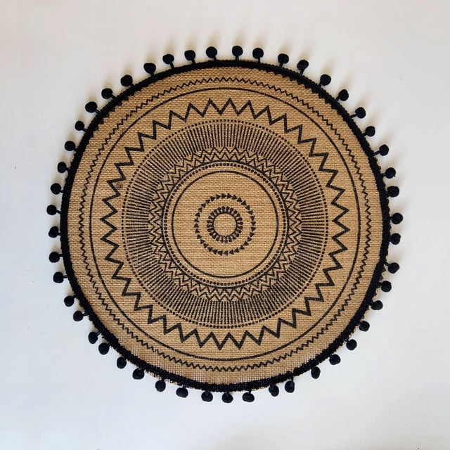 Nvzi Manteles individuales de algodón resistentes al calor,protectores de superficies,accesorios de decoración de cocina (juego de 6, tamaño 14,96 pulgadas, A09)