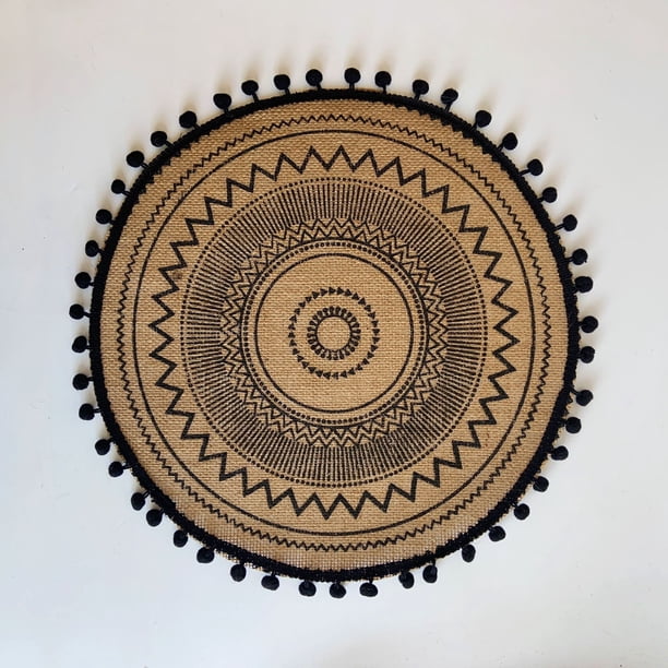 Nvzi Manteles individuales de algodón resistentes al calor,protectores de superficies,accesorios de decoración de cocina (juego de 6, tamaño 14,96 pulgadas, A09)
