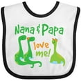 thumbnail image 3 of Inktastic Nana Papa Love Me Grandchild Dinosaur Boys Baby Bib, 3 of 4