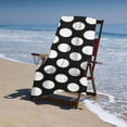 thumbnail image 4 of PHYHOO Black and White Polka Dot Pattern Sand Free Oversized Quick Dry Absorbent for Pool Swimming Bathroom 30x60in, 4 of 8