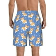 thumbnail image 3 of Kdxio Corgi Pattern Mens Casual Shorts - Drawstring Summer Beach Sports Shorts for Men, 3 of 9