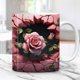 thumbnail image 4 of Puntoco Liquidación de artículos de cocina Día de San Valentín Rosa roja Café para el hogar Marca Taza Regalo para parejas, 4 of 5