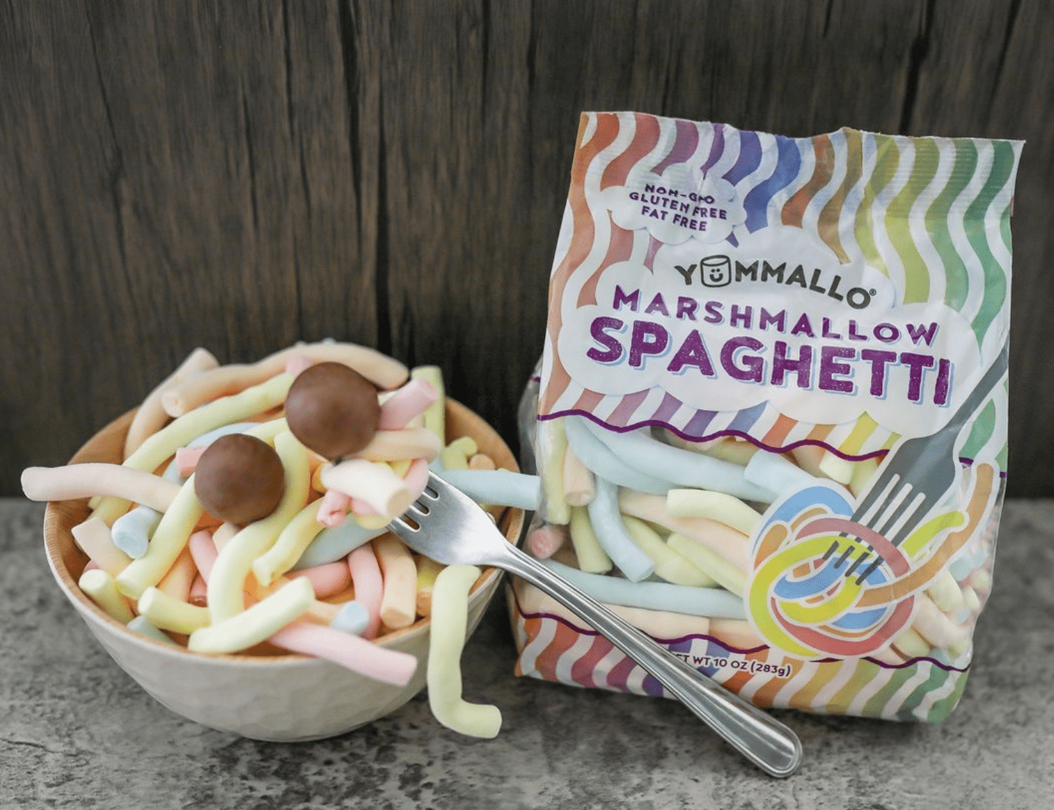 (4 pack) Yummallo Marshmallow Spaghetti, 10 oz (283 g)