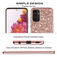 thumbnail image 6 of Compatible with Samsung S24 Plus Case Glitter Shockproof, Phone Samsung Galaxy S24 Plus Case Bling Sparkly TPU and PC Silicone Shiny Girl Women Thin Protective Cover (Rose Gold), 6 of 14