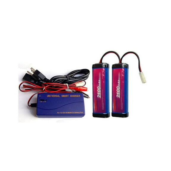 2 x 7.2 Volt NiCd Battery Packs (2100 mAh)   Universal Smart Charger