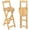 Burlywood, variant on Folding bar Stool: Compact 24inch Folding Kitchen Counter Chair Portable Wooden bar Stool Folding Outdoor Shop Kitchen Restaurant Coffee Stool 1pcs (Burlywood)