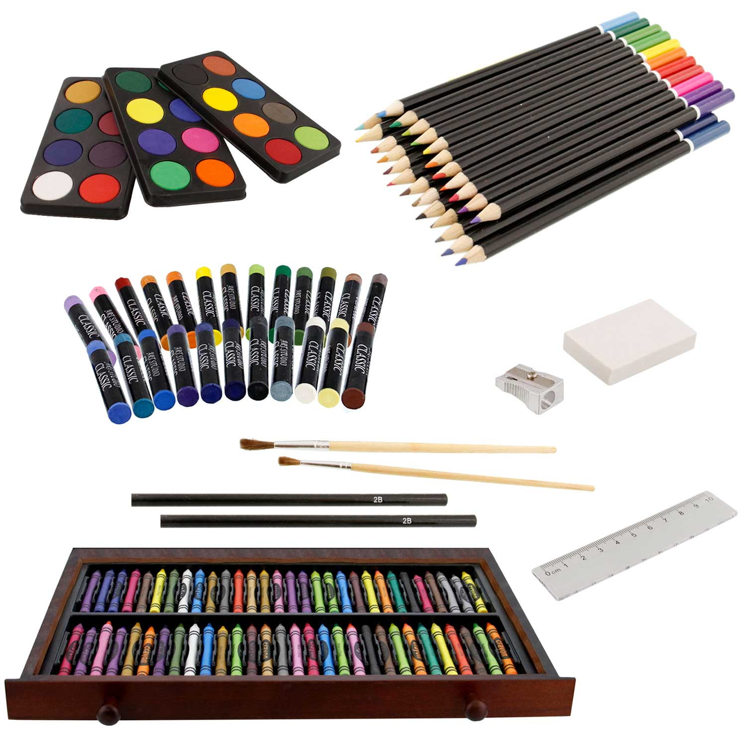 Art Set 143pc Art Drawing Supplies,Wooden Painting Coloring Kit