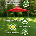 thumbnail image 3 of Toldo plegable ilios innova  acero reforzado 3x3 rojo, 3 of 9