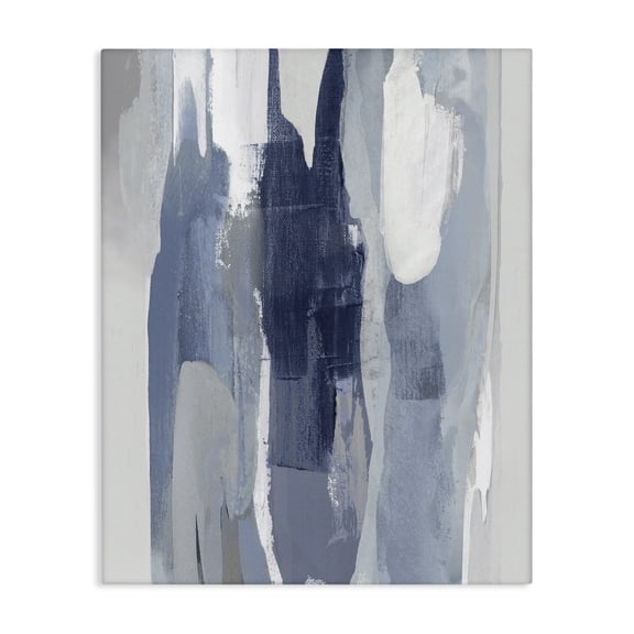 Stupell Industries Rustic Lodge Layers of Blue Abstract Canvas Art, 16 x 20, by Jackie Hanson