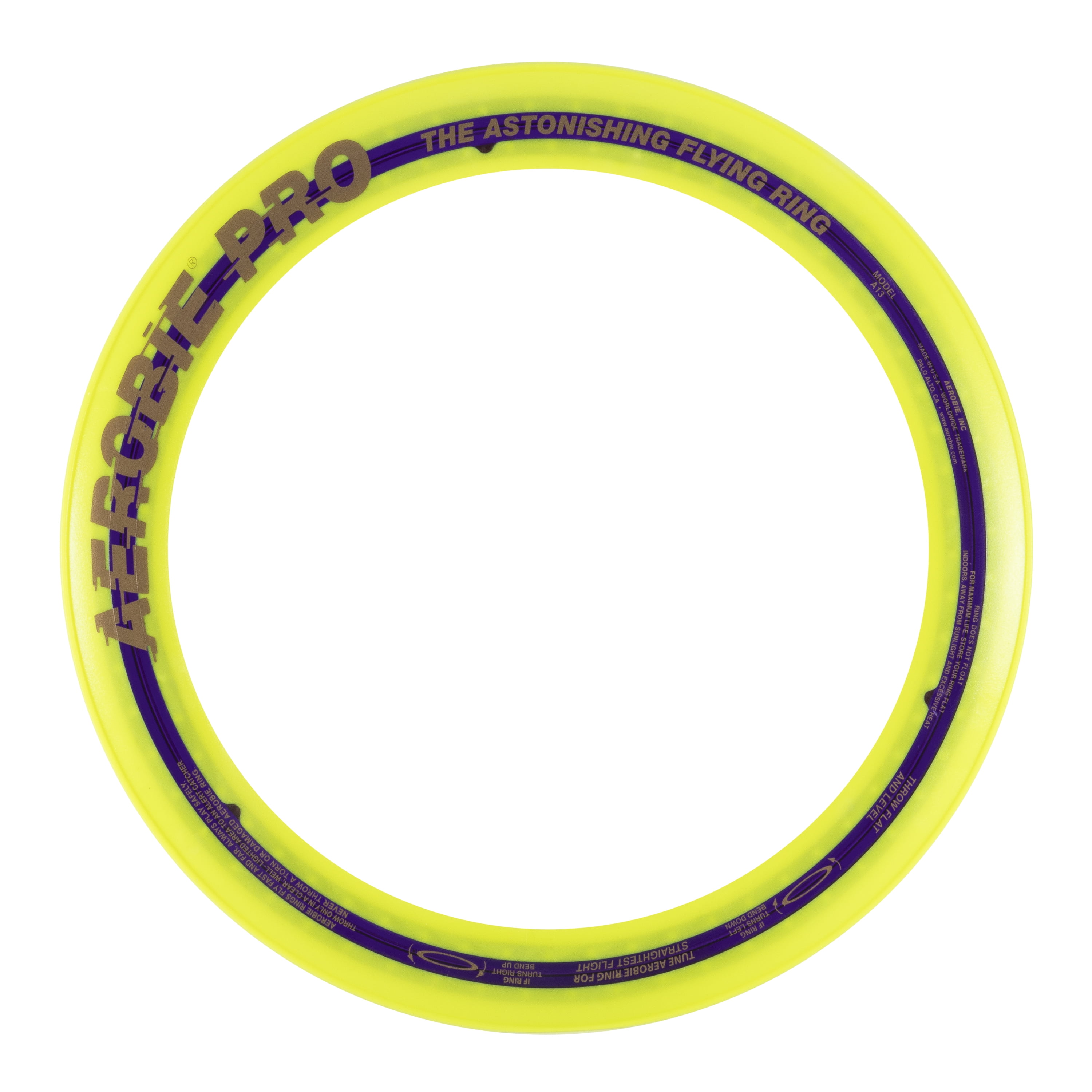 Aerobie Pro Ring Flying Disc, Long-Distance Outdoor Throwing Disc with Soft Rubber Edge, 33 cm