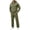 Army Green, variant on Men Casual Loose Solid Color Long Sleeve Hooded Sweatshirt Elastic Waist Pants Set Athletic Style Pullover Hoodie Tracksuit Outfit Black