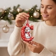 thumbnail image 6 of QISIWOLE 26 Letter Flat Snowman Christmas Ornaments, 3.5in Cute Flat Christmas Tree Letter Decoration, Personalized Hanging Pendant for Indoor DIY Hanging Xmas Ornament-C (1 PCS), 6 of 6