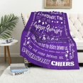 thumbnail image 3 of 50th Birthday Gifts for Women Men Blanket Decorations Happy 1972 50 Year Old Gift Wife Mom Husband Dad Cheers to Years Back in Flannel Throw Black 60''x50'', 3 of 5