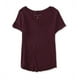 thumbnail image 1 of Aeropostale Perfect Tee - Camiseta básica para mujer, color morado, extragrande Aeropostale Camiseta básica, 1 of 2