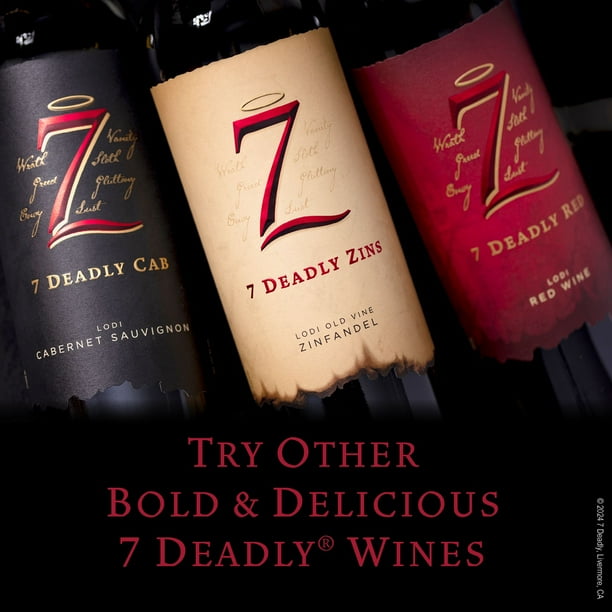 Seven Deadly Old Vine Zinfandel California Red Wine for Office