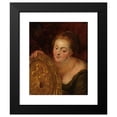 thumbnail image 2 of Anonymous 20x24 Black Modern Framed Museum Art Print Titled - Portrait of a Woman with Copper Dish (17th Century), 2 of 5