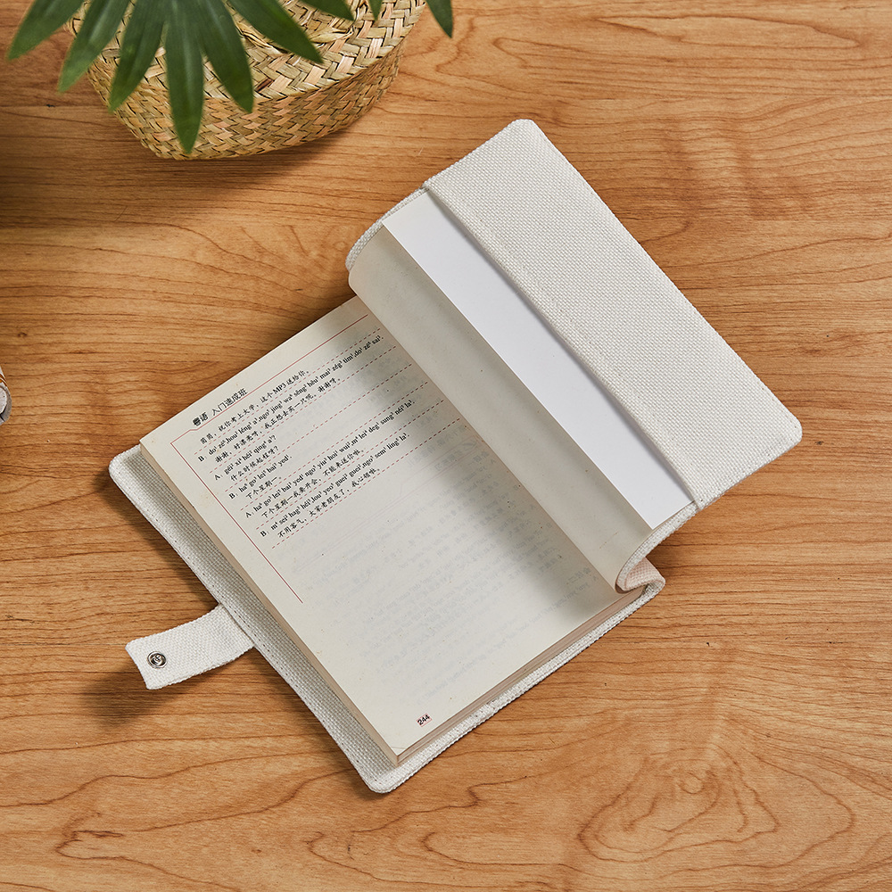 8pcs Linen Cotton Hard Cover for Journals A5 Sublimation Blank White Notebook Cover Creative Gift for DIY Photo Logo Printing