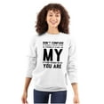 thumbnail image 3 of Personality and Attitude Funny Quote Unisex Plus Fleece Graphic Sweatshirt Brisco Brands 2X, 3 of 5