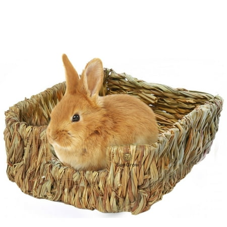 SunGrow Rabbit Grass Bedding, Bunny supplies for Cage Accessories and Huts