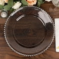 thumbnail image 5 of Balsa Circle 6 Black Silver 13" Beaded Trim Acrylic Wooden Textured Round Acrylic Charger Plates Party Events, 5 of 8