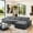 Dark Gray, variant on Gewnee 149” Modular Sectional Sofa with Ottoman, L Shaped Corduroy Cloud Couch with Chaise, Modular Sleeper Furniture Sofa Couch Set for Living Room