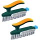 thumbnail image 1 of 2pc Gaps Brush With Handle, Wall Corner Stiff Bristle Scrub Brush For Home Bathtub Toilet Mirror Glass, Floor Integrated Bathroom Floor Brush Bathroom, 1 of 4