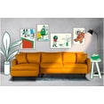 thumbnail image 1 of Sofá Cama Modular Reversible de Lino Mostaza Beehive Memory Foam Modelo Analia Makora, 1 of 8
