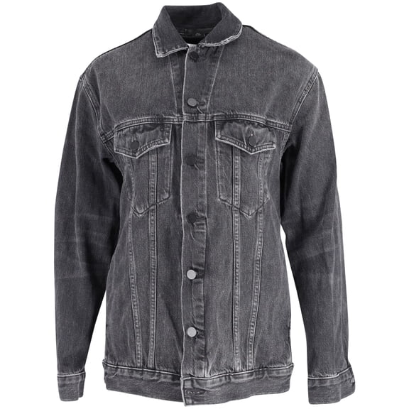 Pre-Owned Alexander Wang Oversized Daze Jacket in Black Cotton Denim