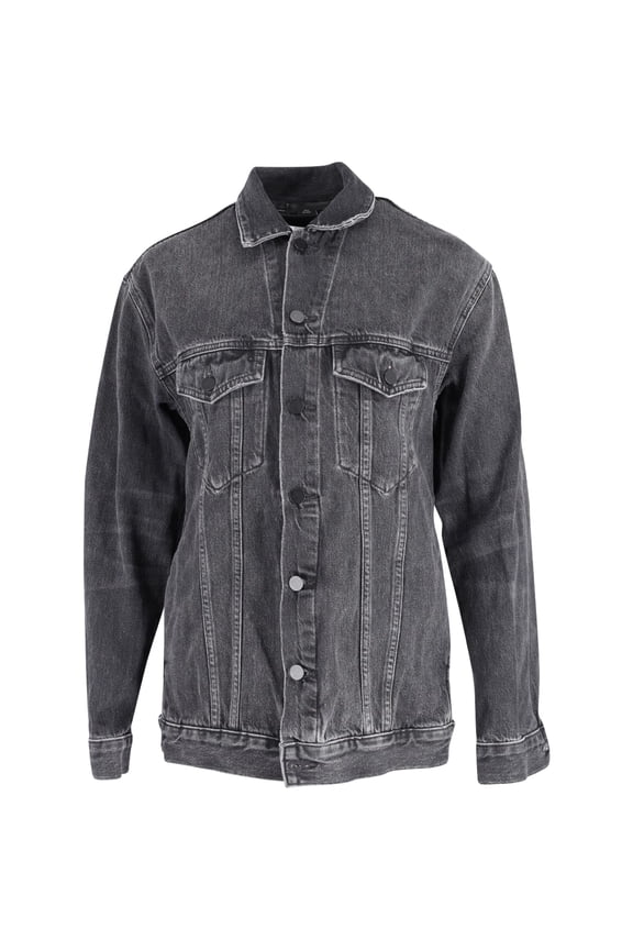 Pre-Owned Alexander Wang Oversized Daze Jacket in Black Cotton Denim